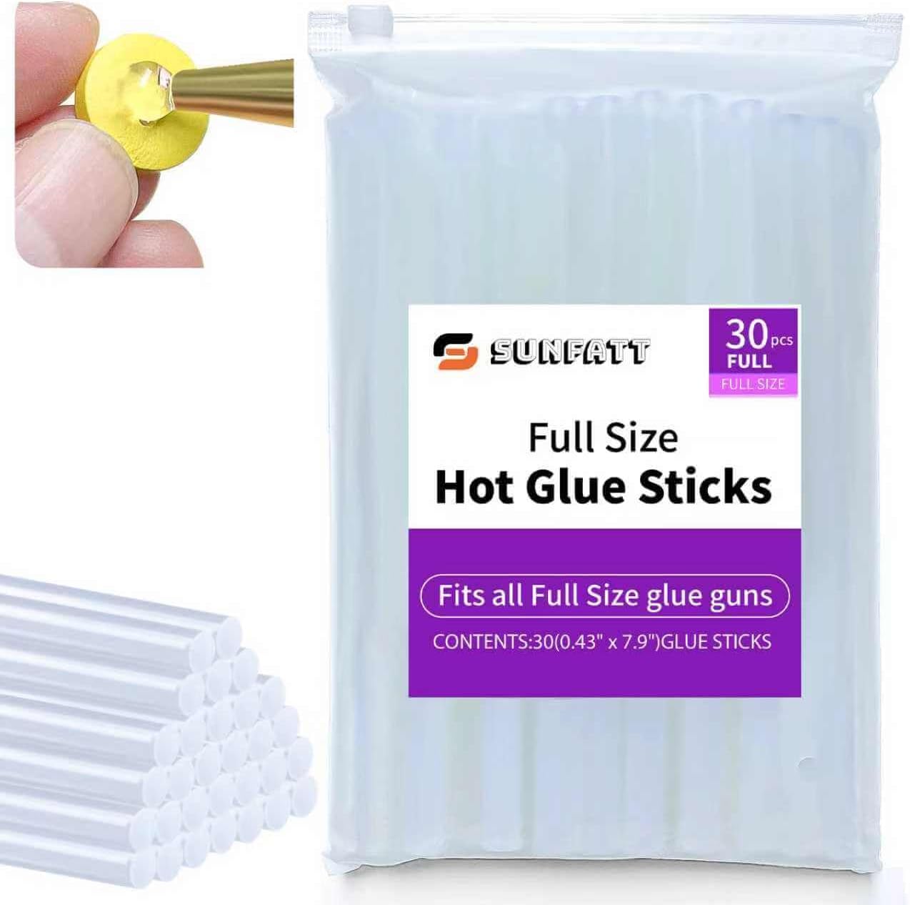 Barras pegamento caliente 8x0.43pulg 30uds madera plástico