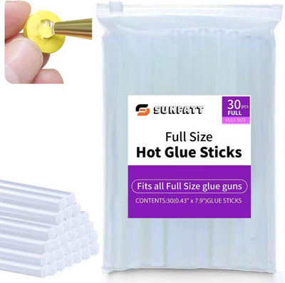 Barras pegamento caliente 8x0.43pulg 30uds madera plástico