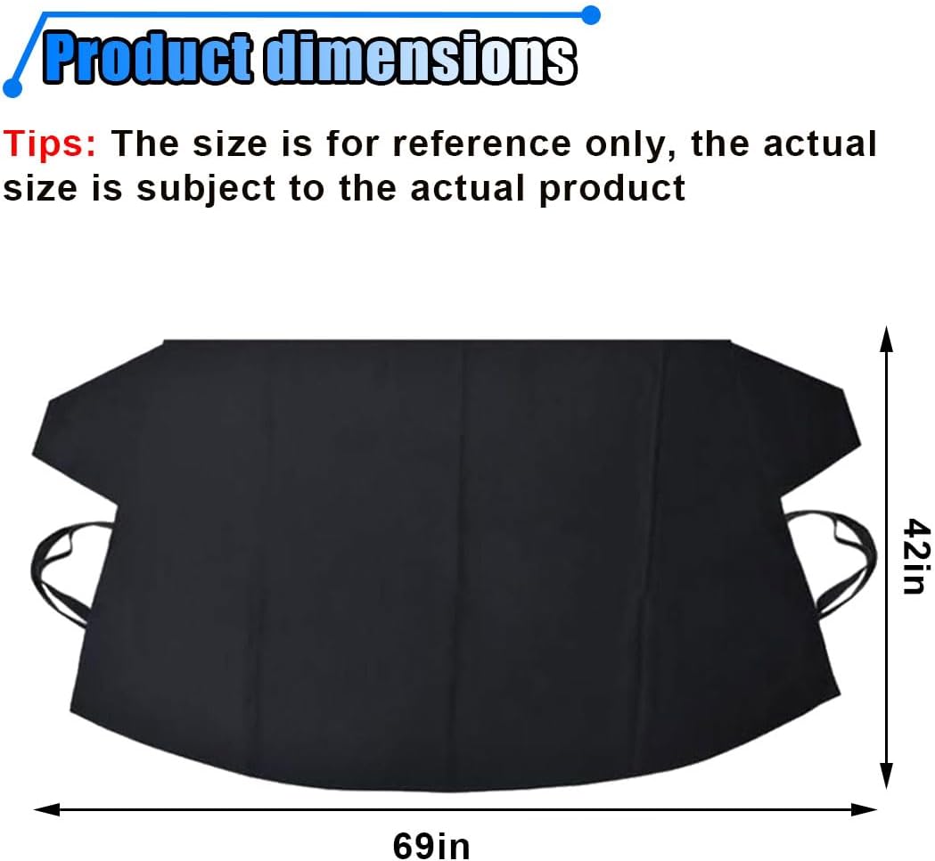 Cubierta parabrisas automóvil 69x42pulg impermeable Oxford 600D