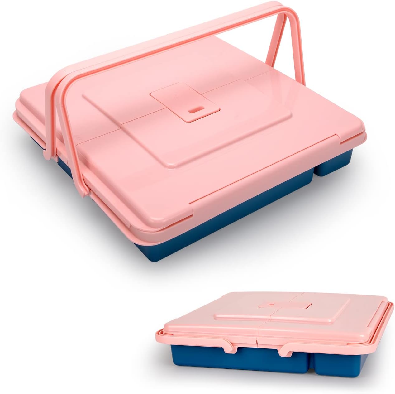 Organiz. cubiertos plástico 5 compartimentos cajón cocina rosa