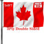 Banderas Canadá doble cara 5x8ft exterior 220D 3 ojales