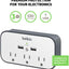 Protector sobretensiones pared con 3 CA 2 USB soporte