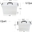 Caja almacenamiento 6qt plástico tapa transparente pack 2