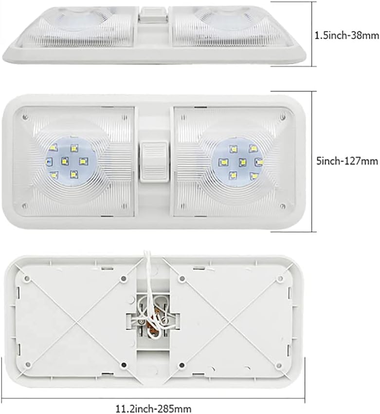 5 Luces LED 12V para RV con interruptor luz neutra 4000K 8W