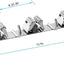 Soporte pared escoba trapeador acero inox 3 estantes