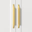 15 Tiradores Dorados Latón Cepillado 5" para Cajones Cocina