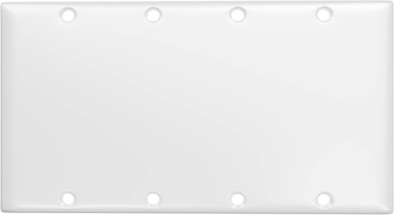 Placa pared 4 ventanas metal blanco para 4 dispositivos