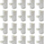 20 Pzas Accesorios PVC Bebedero Pollo Hilos 1/8"