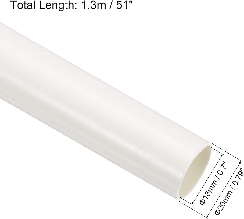 Tubo PVC 51pulg 0.787pulg diámetro pack 6