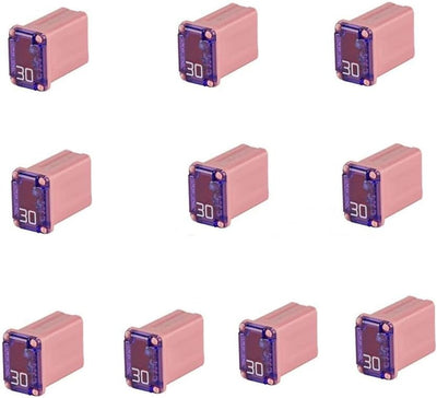 10 Fusibles Micro 30A Automotriz Tipo Mcase FMM Bajo Perfil