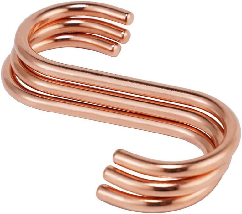 8 Ganchos Cobre para Colgar Ollas Almacenamiento Cocina