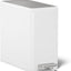 Bote basura baño 2.5gal pedal suave acero inox blanco