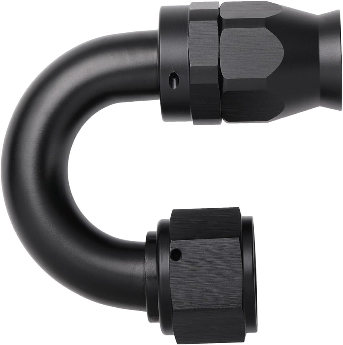 Manguera PTFE con codo giratorio aluminio negro