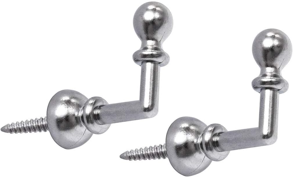 Ganchos decorativos para cortinas níquel satinado set 11
