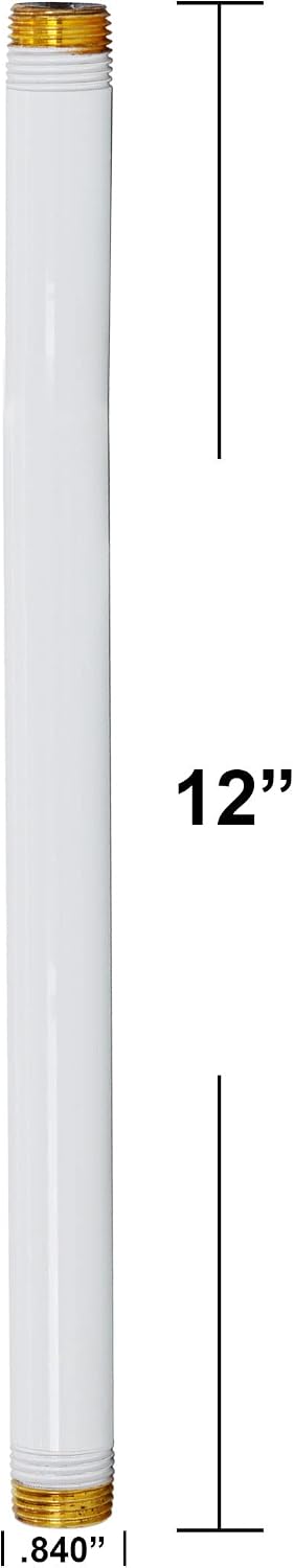 Boquilla tubería latón ½x12 ips recubrimiento blanco