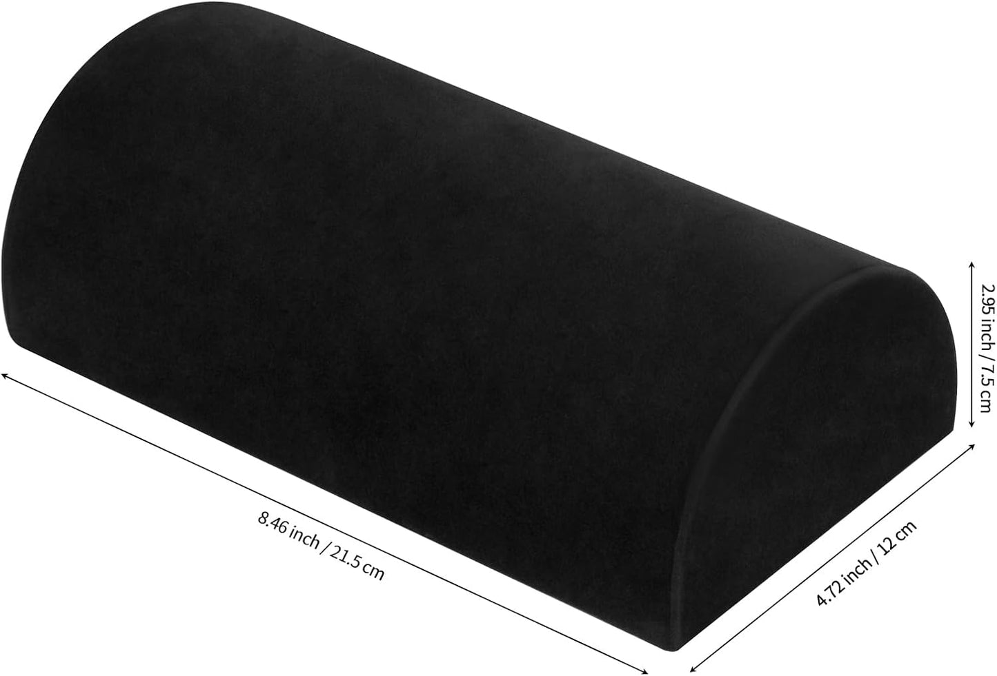 Soporte terciopelo pulsera media luna negro para joyas