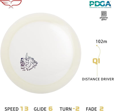 Conductor Qi golf PDGA plástico transparente