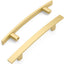 10 Tiradores Oro Cepillado 3-3/4pulg para Gabinetes Cocina