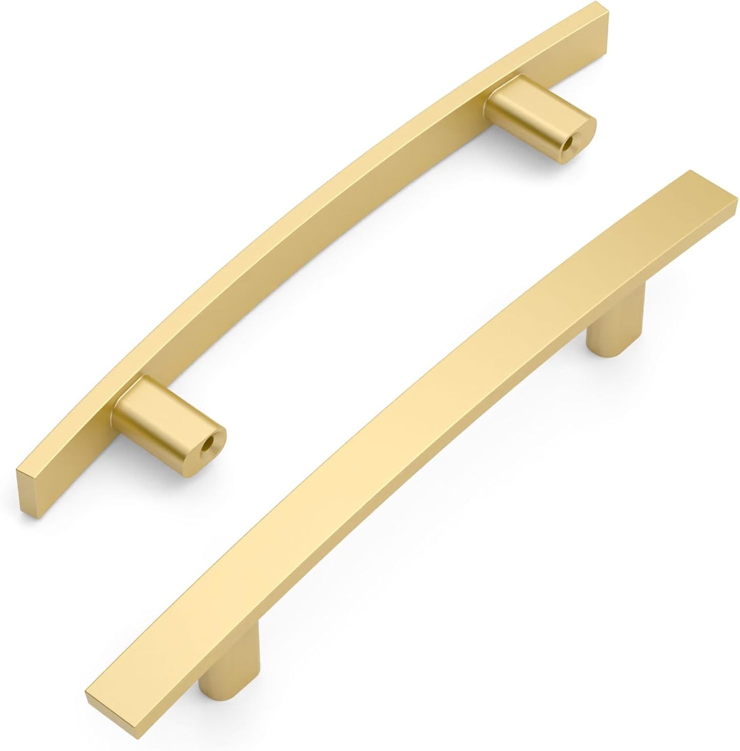 10 Tiradores Oro Cepillado 3-3/4pulg para Gabinetes Cocina