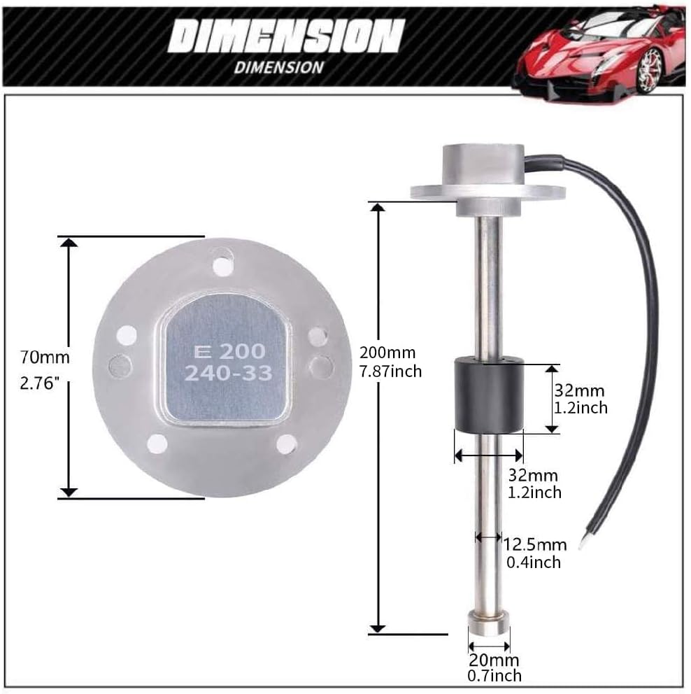 Kit unidad envío combustible medidor tanque acero inox