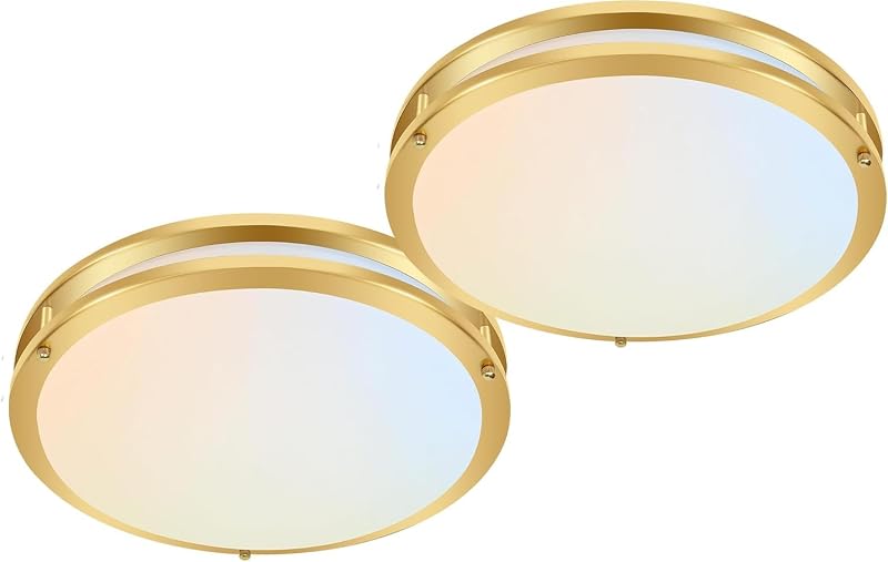 Lámpara techo LED 16" dorado 36W 2.7-5K 120° CRI90