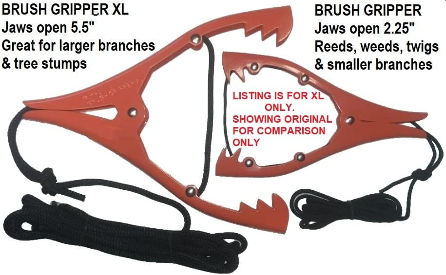 Pinza cepillo XL mandíbulas 5.5" cuerda 12ft 1/4" naranja