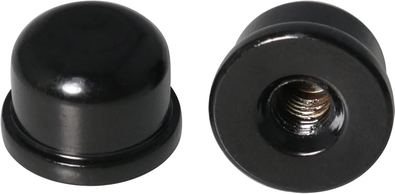 2 Tapas roscadas para soporte lámpara arpa color negro