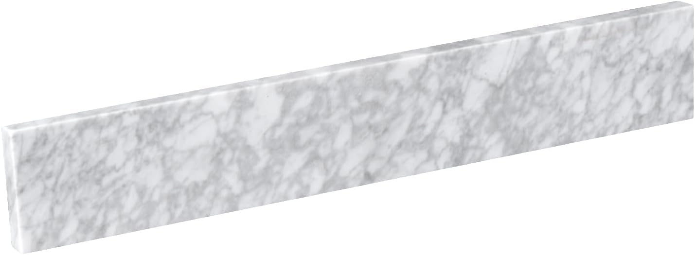 Salpicaduras laterales mármol Carrara 21x4pulg baño