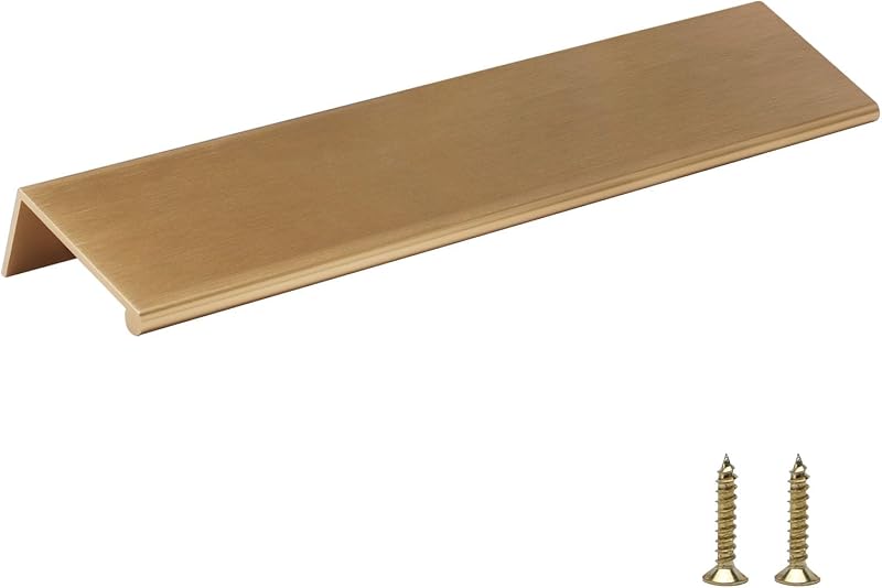 10 Tiradores Gabinete Bronce Cepillado Dedos 6-1/4