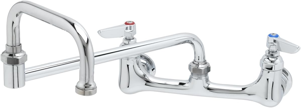 Grifo despensa doble montaje pared 8pulg cromo