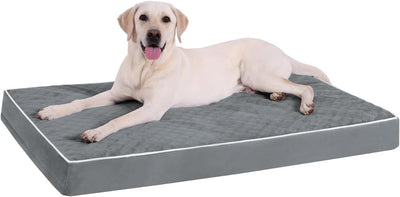 Cama perro jaula espuma huevos funda lavable 35x22pulg gris