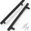 30 Tiradores Acero Inox 7.56" Negro Puertas Cajones