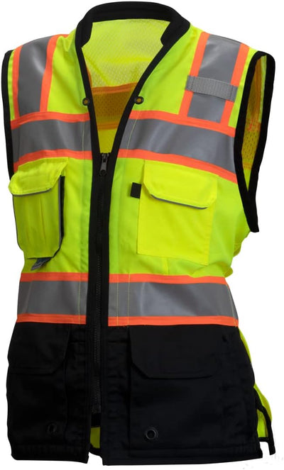 Chaleco seguridad mujer clase 2 con cremallera talla M