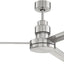 Ventilador techo 54pulg níquel cepillado control pared y