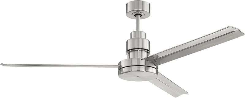 Ventilador techo 54pulg níquel cepillado control pared y