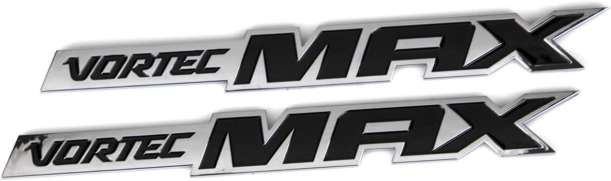 2 Placas Identificación Vortec Max para Camión 6.0l Plateado-Negro