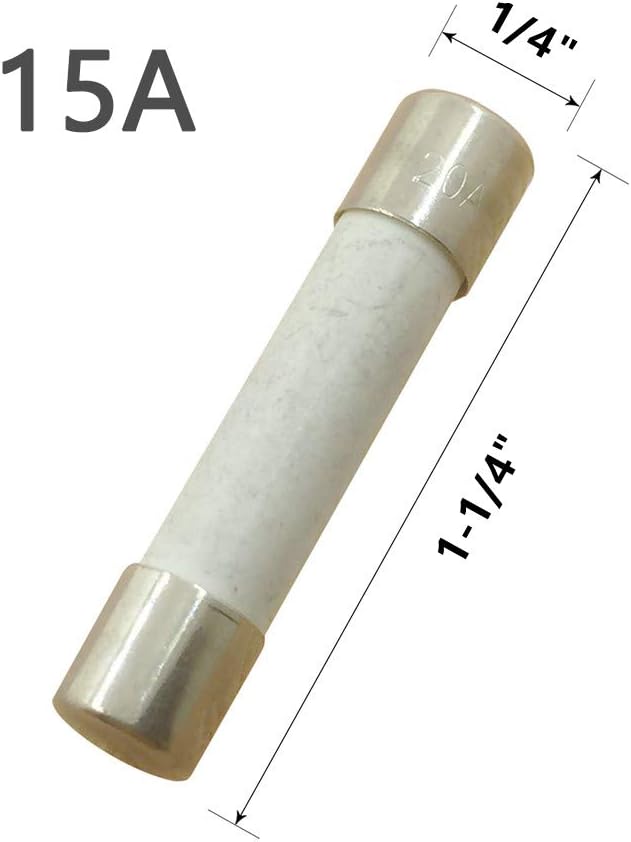 Fusible cerámica 15A 0.250x1.250pulg (pack 10)