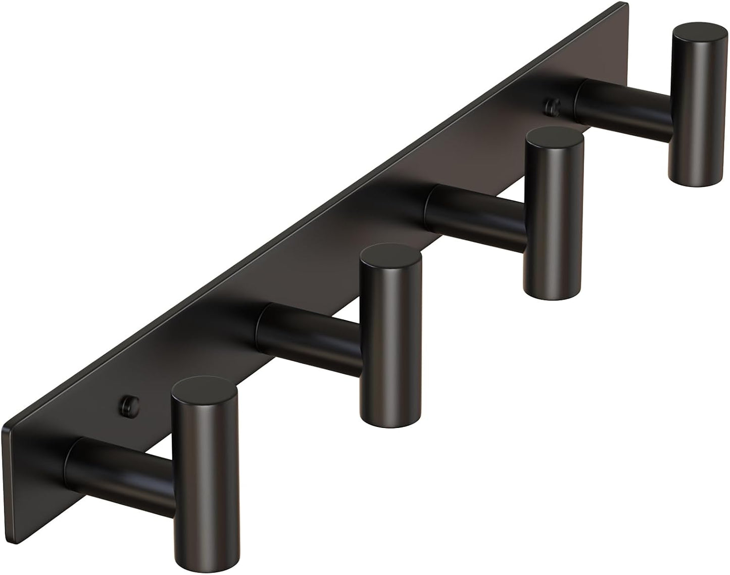 Perchero pared forma T 4 ganchos acero inox baño