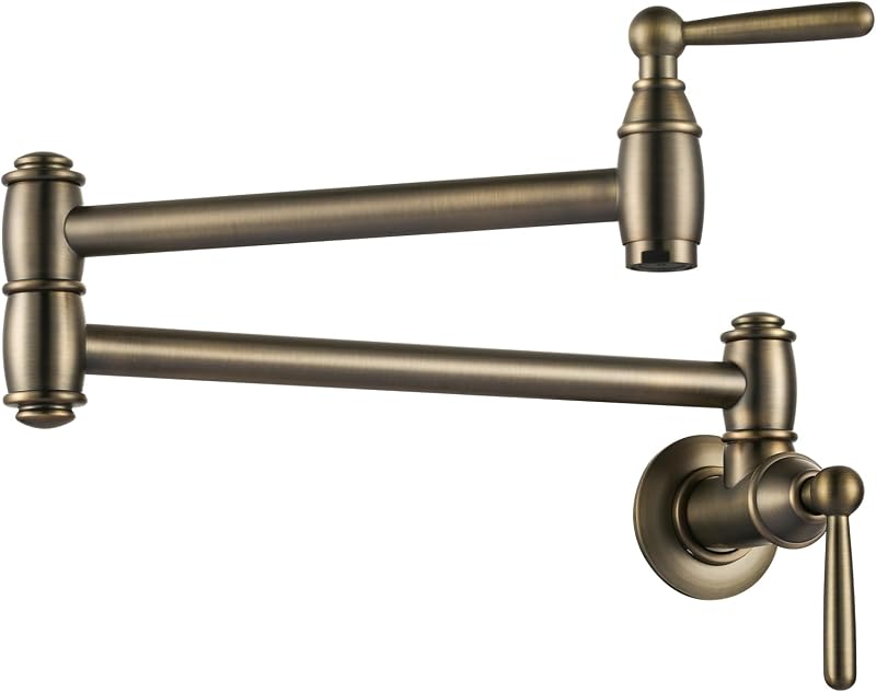 Grifo bronce antiguo para ollas pared doble articulación