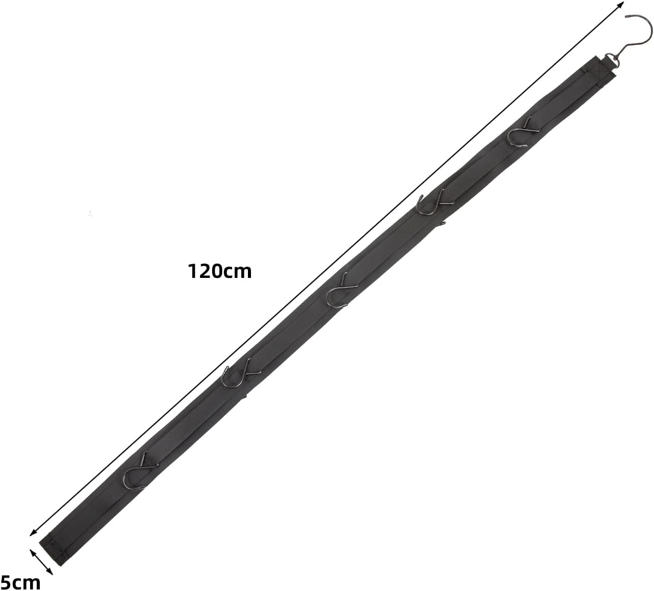 Percha hockey colgante 5 ganchos uso hogar y aire libre