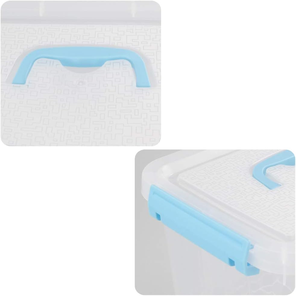 Contenedor 6qt plástico con tapa 4 pzas