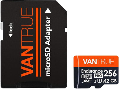 Tarjeta SD microSDXC 256 GB U3 4K con adaptador para cámaras