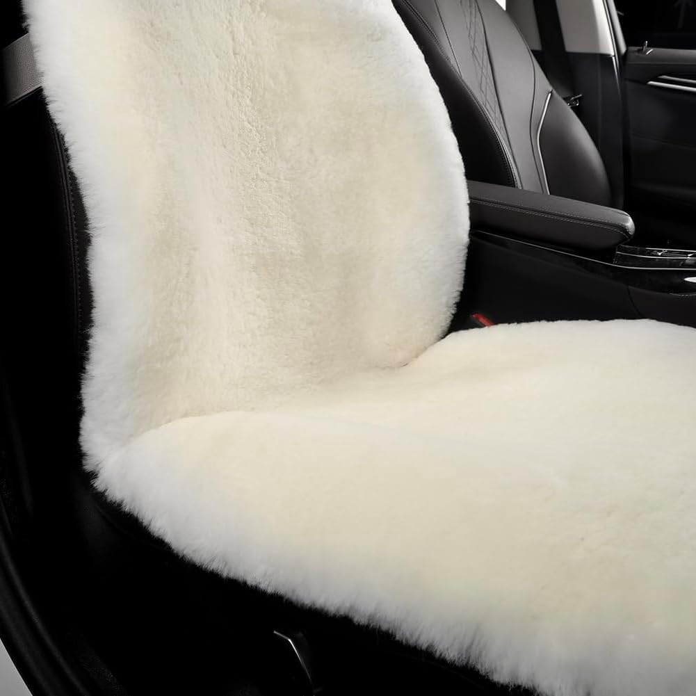 Funda asiento automóvil piel oveja peluda esponjosa