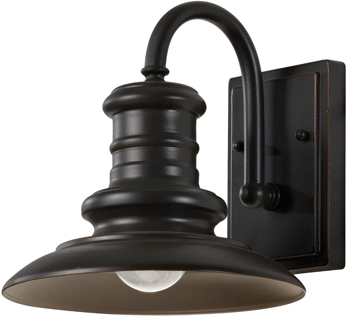 Farol pared bronce 1 luz 9x10pulg 100W