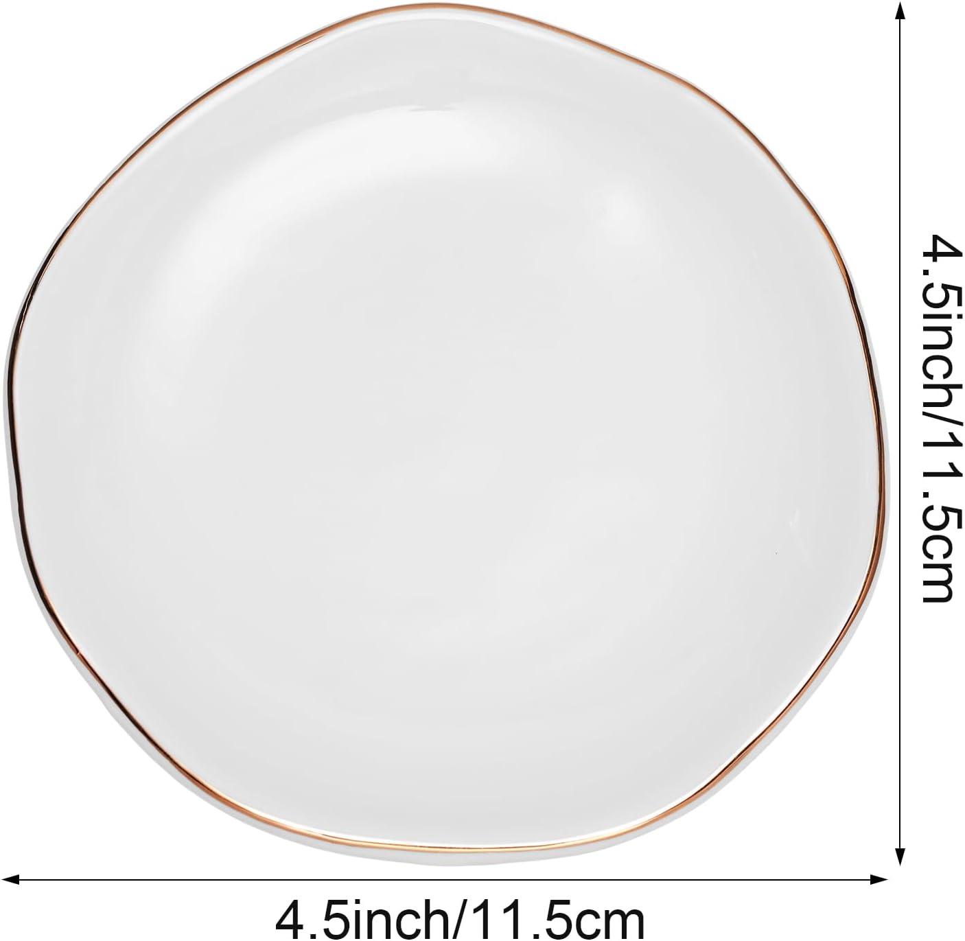 6 Bandejas Cerámica Blanca Soporte Anillos Regalo Navidad