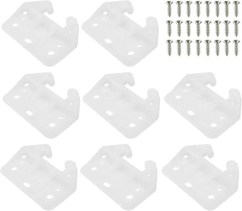8 Guías plástico cajones soportes riel