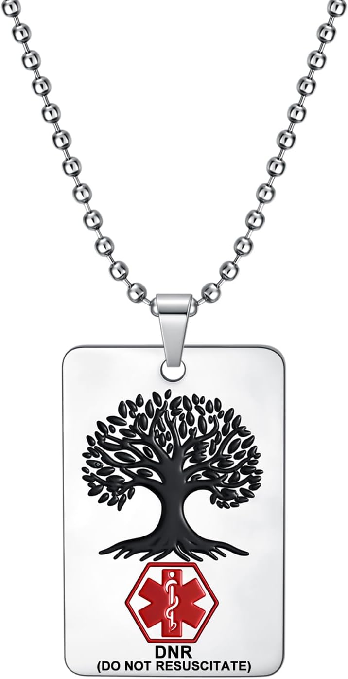 Collar alerta médica acero inox personalizable