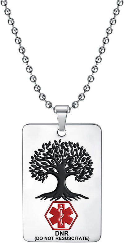 Collar alerta médica acero inox personalizable