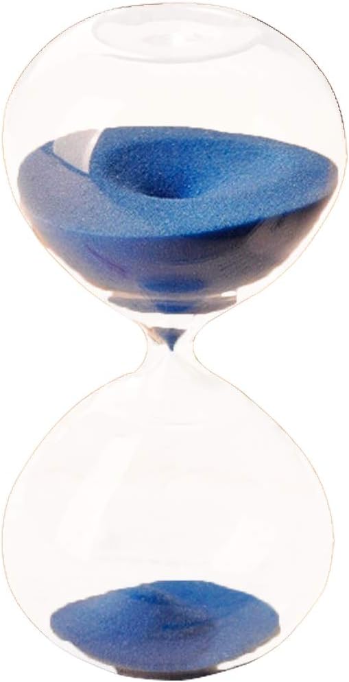 Temporizador arena cristal transparente 60 minutos azul