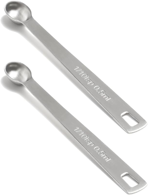2 Pzas Cuchara Medidora Acero Inox 0.5ml